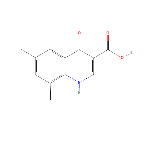 6,8-dimethyl-4-oxo-1H-quinoline-3-carboxylic acid (CAS: 948288-96-8) - Chemical Structure and Molecular Formula 