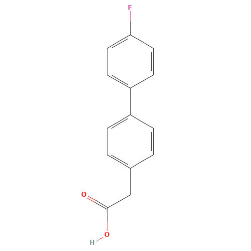 2-[4-(4-fluorophenyl)phenyl]acetic acid (CAS: 6908-38-9) - Chemical Structure and Molecular Formula 