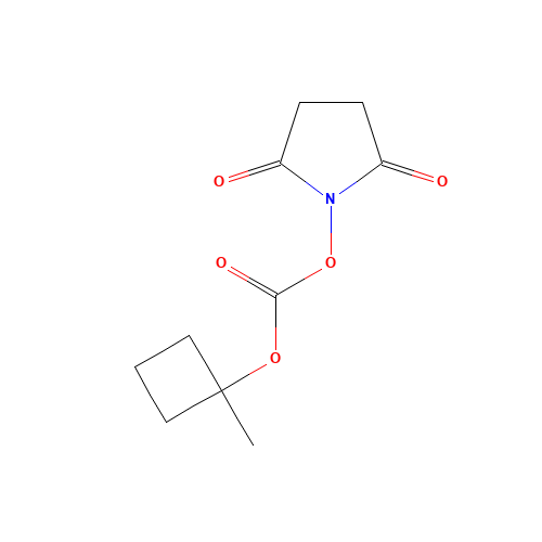 (2,5-dioxopyrrolidin-1-yl) (1-methylcyclobutyl) carbonate (CAS: 1147558-49-3) - Chemical Structure and Molecular Formula 