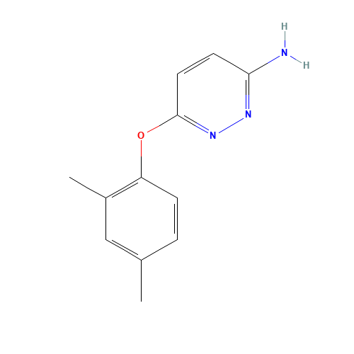 6-(2,4-dimethylphenoxy)pyridazin-3-amine (CAS: 1177269-70-3) - Chemical Structure and Molecular Formula 