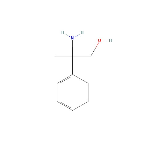 2-amino-2-phenylpropan-1-ol (CAS: 90642-81-2) - Chemical Structure and Molecular Formula 