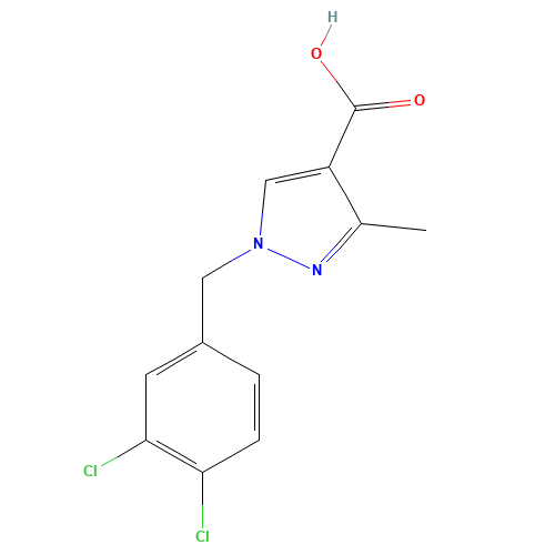 1-[(3,4-dichlorophenyl)methyl]-3-methylpyrazole-4-carboxylic acid (CAS: 1035224-60-2) - Related Chemical Product