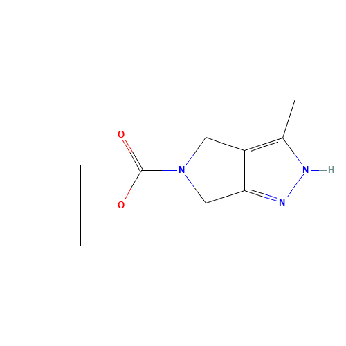 tert-butyl 3-methyl-4,6-dihydro-2H-pyrrolo[3,4-c]pyrazole-5-carboxylate (CAS: 951127-35-8) - Chemical Structure and Molecular Formula 