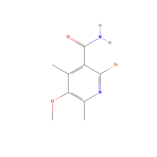 2-bromo-5-methoxy-4,6-dimethylpyridine-3-carboxamide (CAS: 1062541-74-5) - Chemical Structure and Molecular Formula 