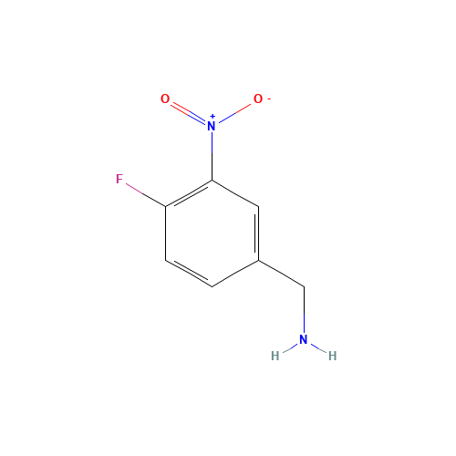 (4-fluoro-3-nitrophenyl)methanamine (CAS: 771581-73-8) - Chemical Structure and Molecular Formula 