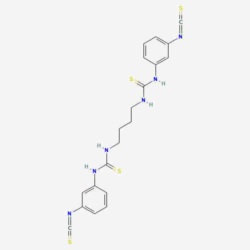 1-(3-isothiocyanatophenyl)-3-[4-[(3-isothiocyanatophenyl)carbamothioylamino]butyl]thiourea (CAS: 711019-86-2) - Chemical Structure and Molecular Formula 