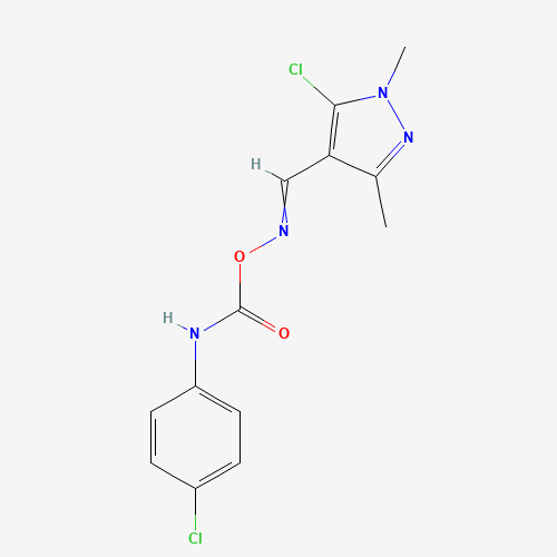[(5-chloro-1,3-dimethylpyrazol-4-yl)methylideneamino] N-(4-chlorophenyl)carbamate (CAS: 648409-45-4) - Related Chemical Product