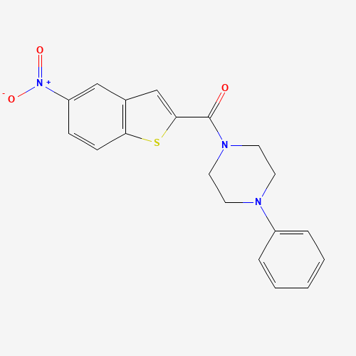 (5-nitro-1-benzothiophen-2-yl)-(4-phenylpiperazin-1-yl)methanone (CAS: 361167-81-9) - Related Chemical Product