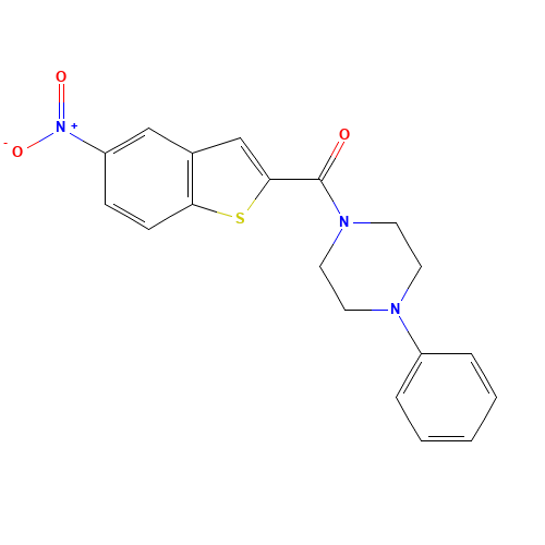 (5-nitro-1-benzothiophen-2-yl)-(4-phenylpiperazin-1-yl)methanone (CAS: 361167-81-9) - Related Chemical Product