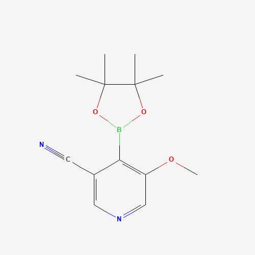 5-methoxy-4-(4,4,5,5-tetramethyl-1,3,2-dioxaborolan-2-yl)pyridine-3-carbonitrile (CAS: 1247726-68-6) - Related Chemical Product