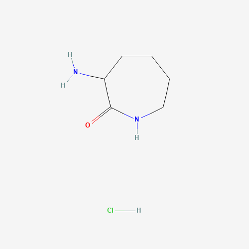3-aminoazepan-2-one;hydrochloride (CAS: 29426-64-0) - Chemical Structure and Molecular Formula 