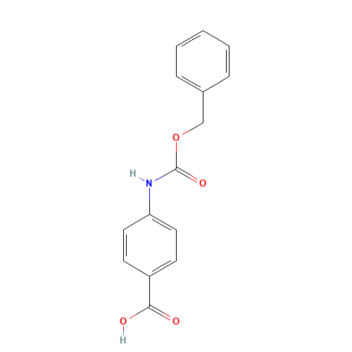 4-(phenylmethoxycarbonylamino)benzoic acid (CAS: 5330-71-2) - Chemical Structure and Molecular Formula 