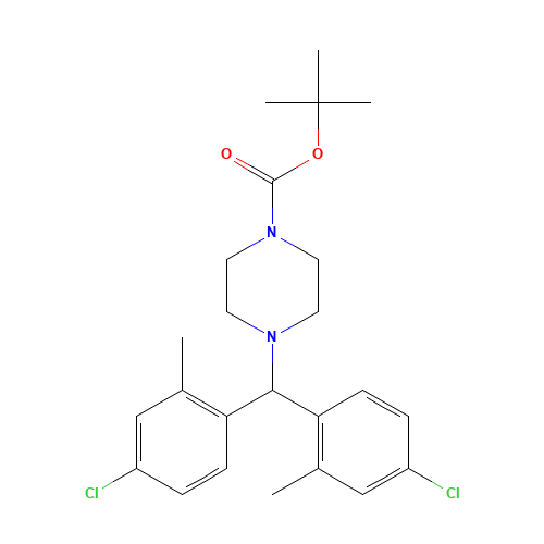 tert-butyl 4-[bis(4-chloro-2-methylphenyl)methyl]piperazine-1-carboxylate (CAS: 1446818-51-4) - Related Chemical Product