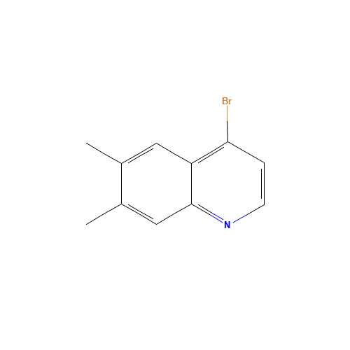 4-bromo-6,7-dimethylquinoline (CAS: 1070879-35-4) - Chemical Structure and Molecular Formula 