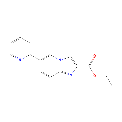 ethyl 6-pyridin-2-ylimidazo[1,2-a]pyridine-2-carboxylate (CAS: 1167626-11-0) - Chemical Structure and Molecular Formula 