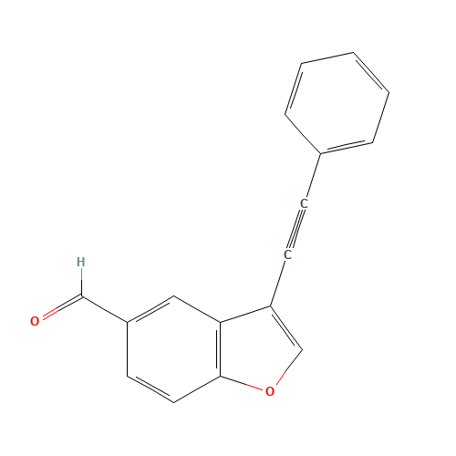 3-(2-phenylethynyl)-1-benzofuran-5-carbaldehyde (CAS: 648449-51-8) - Chemical Structure and Molecular Formula 