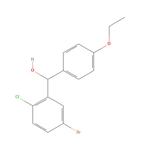 (5-bromo-2-chlorophenyl)-(4-ethoxyphenyl)methanol (CAS: 1280647-32-6) - Chemical Structure and Molecular Formula 