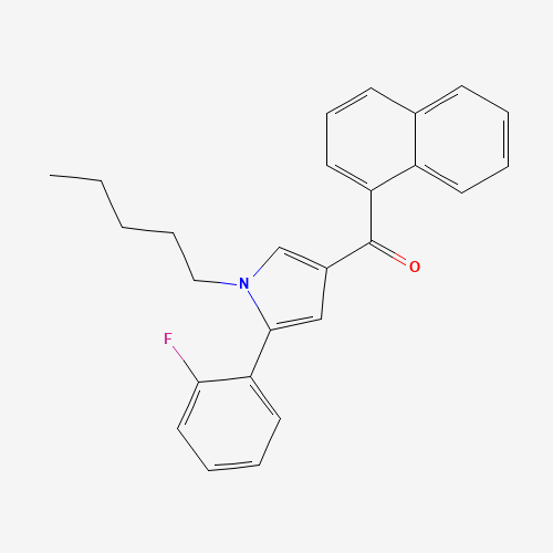 [5-(2-fluorophenyl)-1-pentylpyrrol-3-yl]-naphthalen-1-ylmethanone (CAS: 914458-26-7) - Chemical Structure and Molecular Formula 