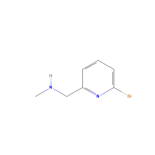 1-(6-bromopyridin-2-yl)-N-methylmethanamine (CAS: 675109-37-2) - Chemical Structure and Molecular Formula 