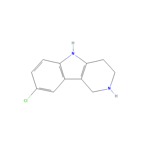8-chloro-2,3,4,5-tetrahydro-1H-pyrido[4,3-b]indole (CAS: 19685-84-8) - Chemical Structure and Molecular Formula 
