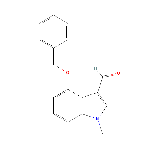 1-methyl-4-phenylmethoxyindole-3-carbaldehyde (CAS: 93315-78-7) - Chemical Structure and Molecular Formula 