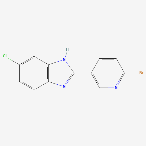 2-(6-bromopyridin-3-yl)-6-chloro-1H-benzimidazole (CAS: 1261236-56-9) - Chemical Structure and Molecular Formula 