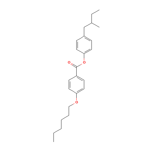 [4-(2-methylbutyl)phenyl] 4-hexoxybenzoate (CAS: 84620-33-7) - Chemical Structure and Molecular Formula 