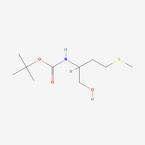 tert-butyl N-(1-hydroxy-4-methylsulfanylbutan-2-yl)carbamate (CAS: 92148-47-5) - Chemical Structure and Molecular Formula 