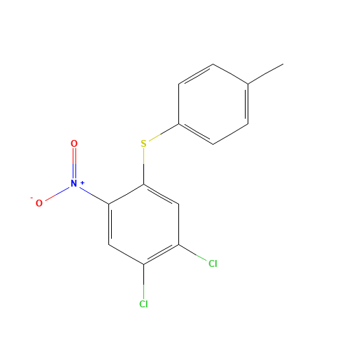 1,2-dichloro-4-(4-methylphenyl)sulfanyl-5-nitrobenzene (CAS: 218156-19-5) - Chemical Structure and Molecular Formula 