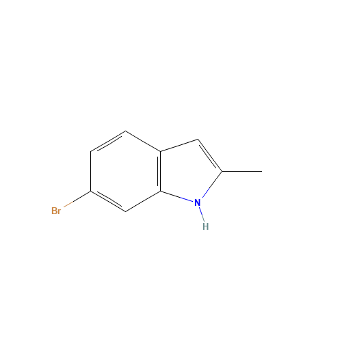 6-bromo-2-methyl-1H-indole (CAS: 6127-19-1) - Chemical Structure and Molecular Formula 