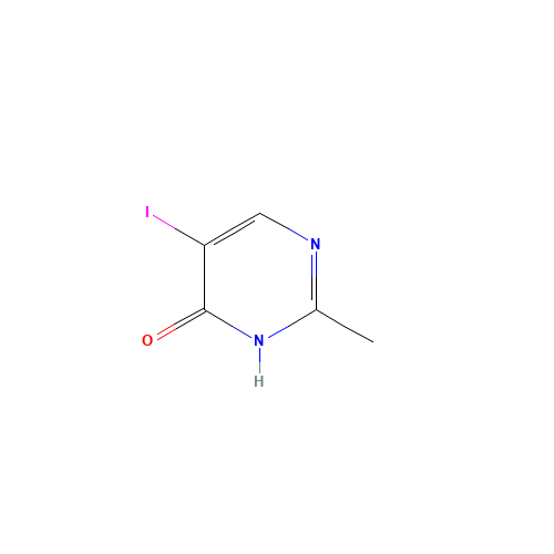 5-iodo-2-methyl-1H-pyrimidin-6-one (CAS: 111079-41-5) - Chemical Structure and Molecular Formula 