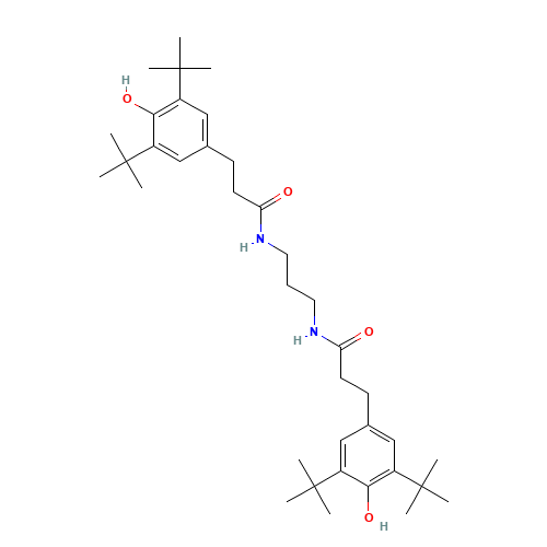 3-(3,5-ditert-butyl-4-hydroxyphenyl)-N-[3-[3-(3,5-ditert-butyl-4-hydroxyphenyl)propanoylamino]propyl]propanamide (CAS: 69851-61-2) - Related Chemical Product