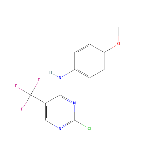 2-chloro-N-(4-methoxyphenyl)-5-(trifluoromethyl)pyrimidin-4-amine (CAS: 511244-75-0) - Related Chemical Product