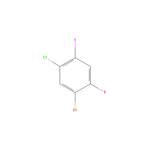 1-bromo-5-chloro-2-fluoro-4-iodobenzene (CAS: 1000572-73-5) - Chemical Structure and Molecular Formula 