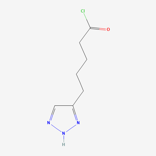 5-(2H-triazol-4-yl)pentanoyl chloride (CAS: 1613514-15-0) - Chemical Structure and Molecular Formula 