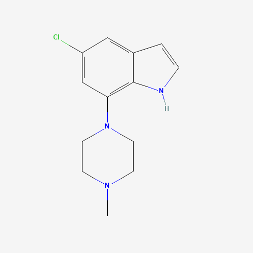 5-chloro-7-(4-methylpiperazin-1-yl)-1H-indole (CAS: 497964-04-2) - Chemical Structure and Molecular Formula 