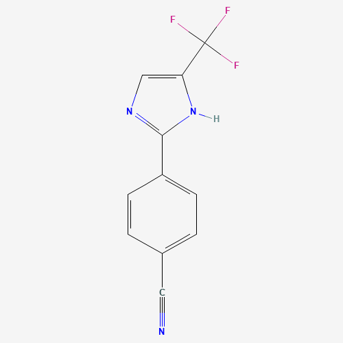 4-[5-(trifluoromethyl)-1H-imidazol-2-yl]benzonitrile (CAS: 33469-11-3) - Chemical Structure and Molecular Formula 