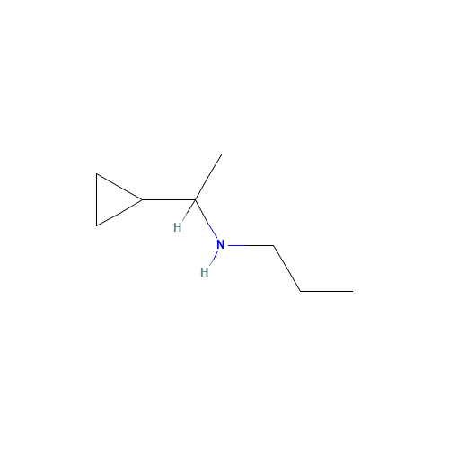 N-(1-cyclopropylethyl)propan-1-amine (CAS: 1016860-05-1) - Chemical Structure and Molecular Formula 