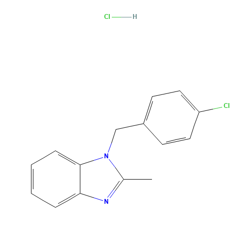1-[(4-chlorophenyl)methyl]-2-methylbenzimidazole;hydrochloride (CAS: 74298-63-8) - Related Chemical Product