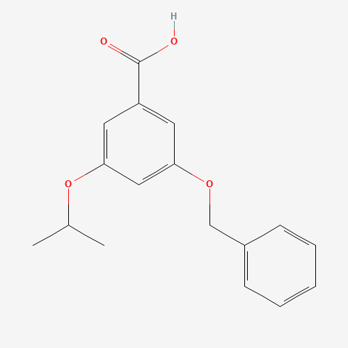 3-phenylmethoxy-5-propan-2-yloxybenzoic acid (CAS: 852520-53-7) - Chemical Structure and Molecular Formula 
