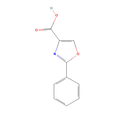 2-phenyl-1,3-oxazole-4-carboxylic acid (CAS: 23012-16-0) - Chemical Structure and Molecular Formula 