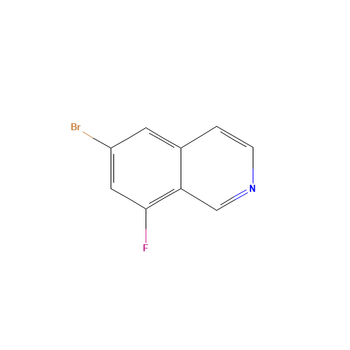 6-bromo-8-fluoroisoquinoline (CAS: 1258833-77-0) - Chemical Structure and Molecular Formula 