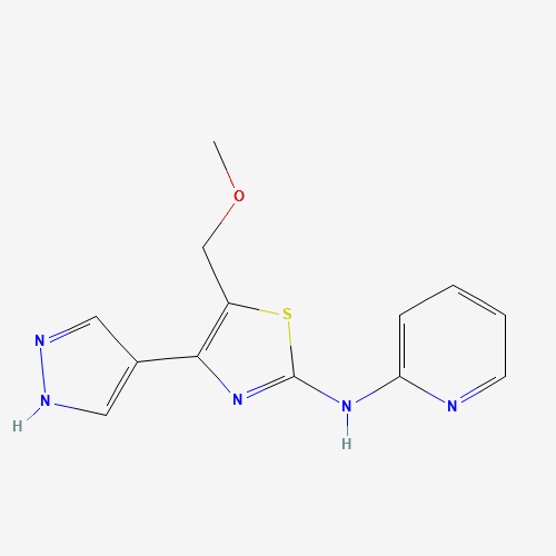 5-(methoxymethyl)-4-(1H-pyrazol-4-yl)-N-pyridin-2-yl-1,3-thiazol-2-amine (CAS: 1235312-71-6) - Related Chemical Product