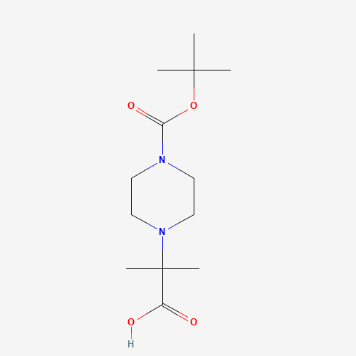 2-methyl-2-[4-[(2-methylpropan-2-yl)oxycarbonyl]piperazin-1-yl]propanoic acid (CAS: 1240619-73-1) - Related Chemical Product