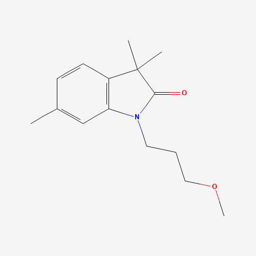 1-(3-methoxypropyl)-3,3,6-trimethylindol-2-one (CAS: 857274-10-3) - Chemical Structure and Molecular Formula 