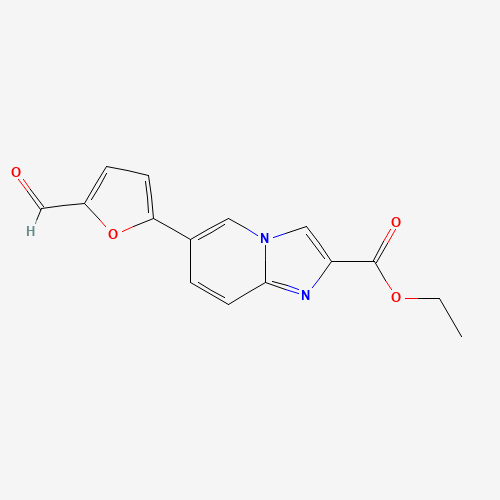ethyl 6-(5-formylfuran-2-yl)imidazo[1,2-a]pyridine-2-carboxylate (CAS: 1167626-70-1) - Chemical Structure and Molecular Formula 