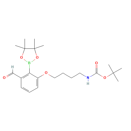 tert-butyl N-[4-[3-formyl-2-(4,4,5,5-tetramethyl-1,3,2-dioxaborolan-2-yl)phenoxy]butyl]carbamate (CAS: 1364685-92-6) - Related Chemical Product