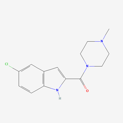 (5-chloro-1H-indol-2-yl)-(4-methylpiperazin-1-yl)methanone (CAS: 459168-41-3) - Chemical Structure and Molecular Formula 