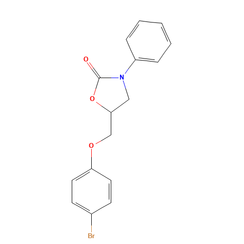 5-[(4-bromophenoxy)methyl]-3-phenyl-1,3-oxazolidin-2-one (CAS: 883032-78-8) - Related Chemical Product