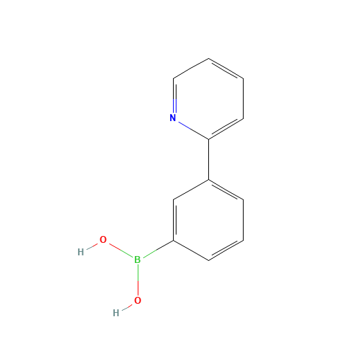 (3-pyridin-2-ylphenyl)boronic acid (CAS: 833485-13-5) - Chemical Structure and Molecular Formula 